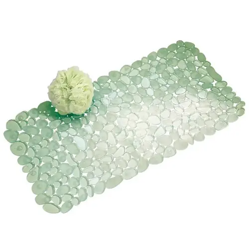 iDesign 80012 Bath Mat 26-1/2" L X 13-3/4" W Green Vinyl Green