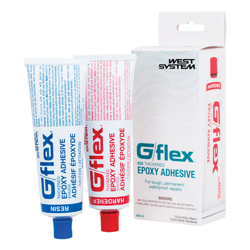 West System 655-8 Adhesive Kit G/flex Extra Strength Epoxy 2 pk Clear
