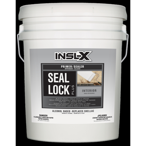 Primer and Sealer Seal Lock Plus White Flat Alcolhol Based 5 gal White