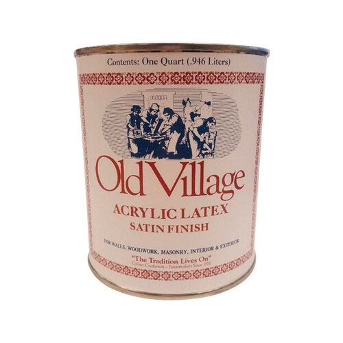 Old Village 1704QT Paint Satin Antique Pewter Water-Based Exterior and Interior 1 qt Antique Pewter