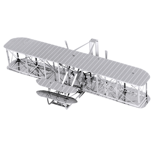 Wright Brothers Plane 3D Model Kit Metal Earth Metal Silver Silver