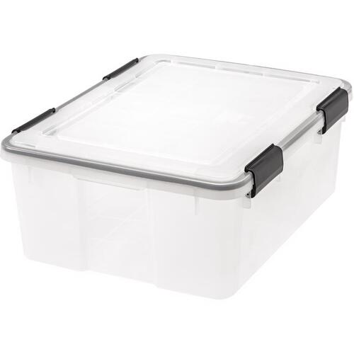 Storage Box WEATHERTIGHT 7.75" H X 15.75" W X 19.7" D Stackable Clear - pack of 6