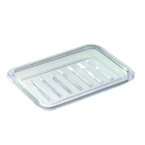 Royal Rectangular Textured Soap Dish Clear