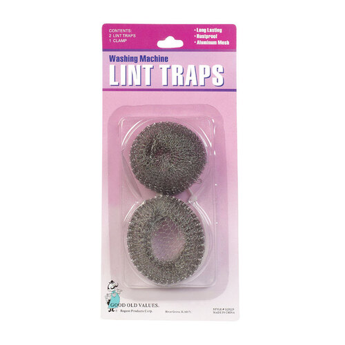 Lint Trap Household Aluminum Silver - pack of 24
