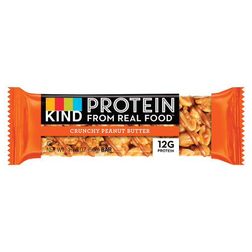 KIND 673848-XCP12 Protein Bar Crunchy Peanut Butter 1.76 oz Packet - pack of 12