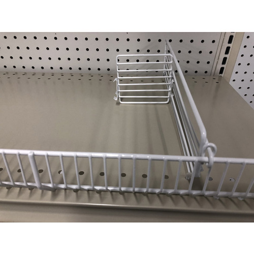 Wire Divider 3" H X 4" W X 1/2" L Powder Coated White Powder Coated