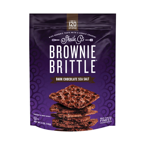 Brownie Brittle Sheila G's Dark Chocolate/Sea Salt 5 oz Bagged - pack of 12