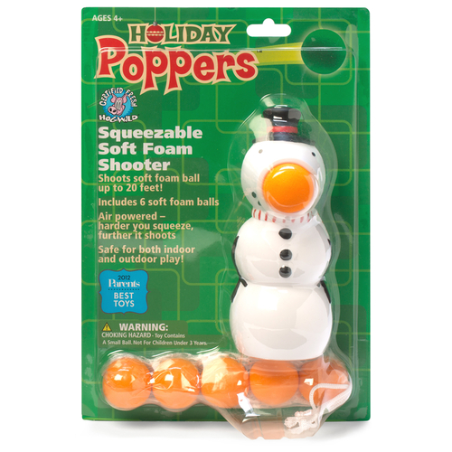 Snowman Popper Toy Foam Multicolored 7 pc Multicolored