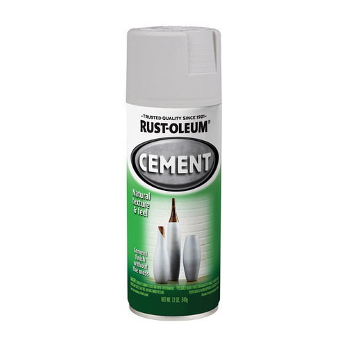 RustOleum 323384XCP6 Spray Paint Cement Textured Light Gray 12 oz Light Gray pack of 6