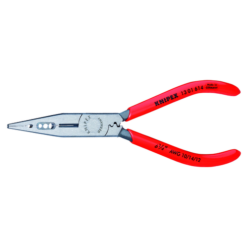 Electrical Pliers 6-1/4" Steel Electrician Red