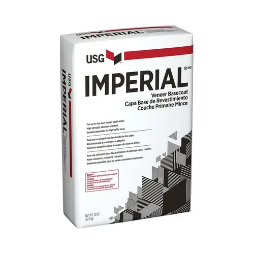 USG 164849 Veneer Finish Imperial Veneer Basecoat Plaster 50 lb Natural