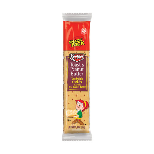 Keebler 21166-XCP12 Crackers Toast and Peanut Butter 1.8 oz Pouch - pack of 12