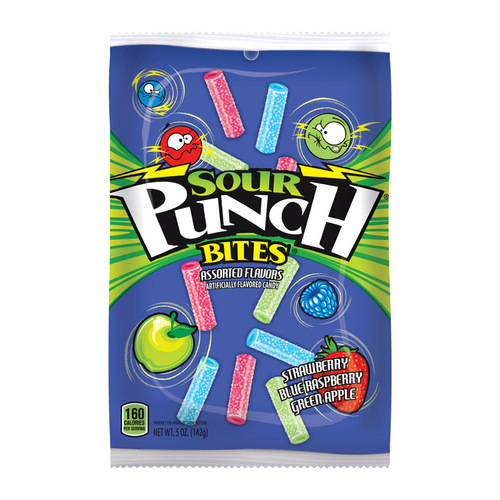 Sour Punch 18734-XCP12 Candy Bites Assorted 5 oz - pack of 12