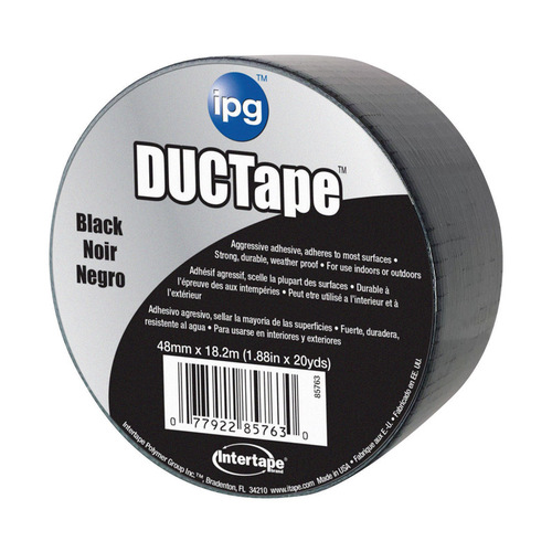 IPG 6720BLK Duct Tape JobSite 1.88" W X 20 yd L Black Polyethylene Black