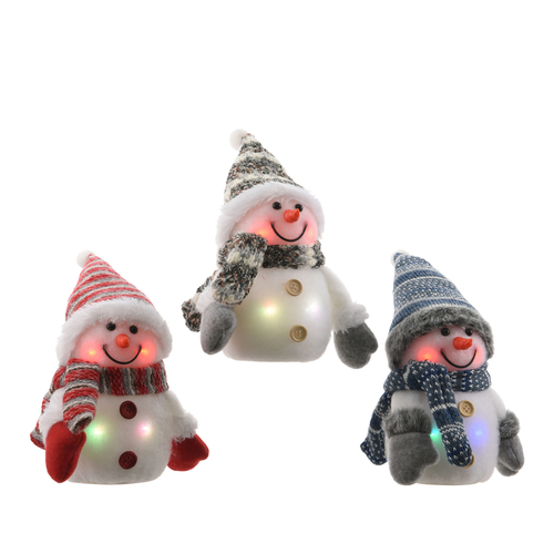 Lumineo 482633 Christmas Decor LED Assorted Flashing Snowman Assorted