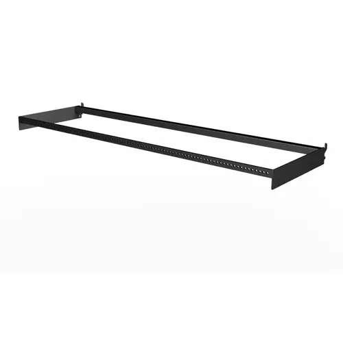 Display 2.375" H X 14" W X 48" L Black Power Bar With Holes Metal Black