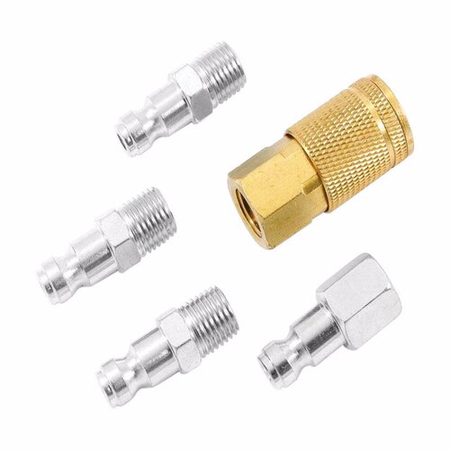 Forney 75326 Air Coupler and Plug Set Brass/Steel 1/4" 1/4"