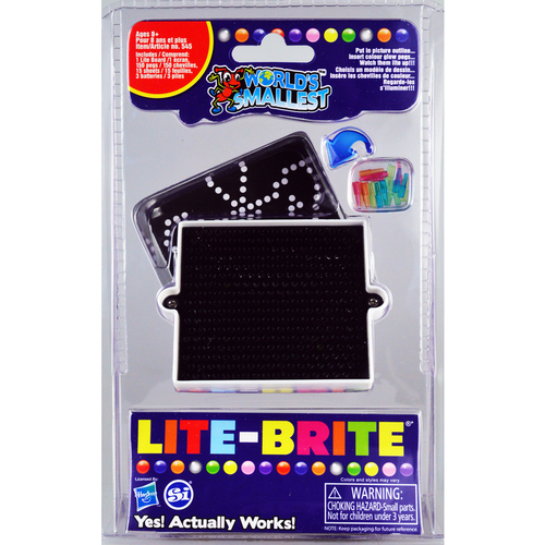 Lite Brite Worlds Smallest Plastic Multicolored 166 pc Multicolored