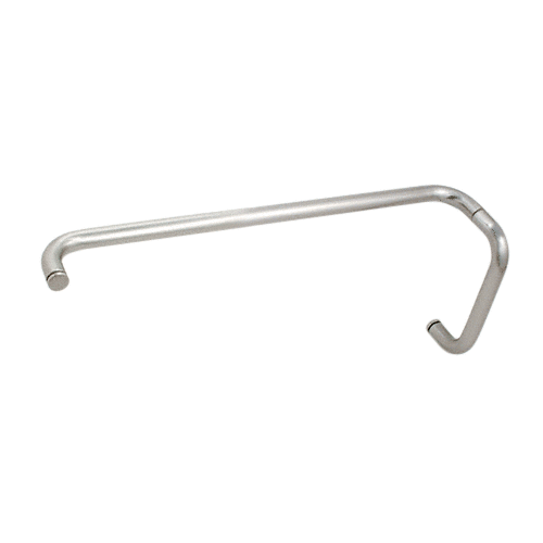 Satin Chrome 8" Pull Handle and 24" Towel Bar BM Series Combination Without Metal Washers