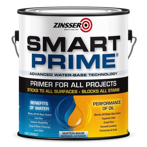 Zinsser 249729 Primer Smart Prime White Smooth WaterBased Acrylic 1