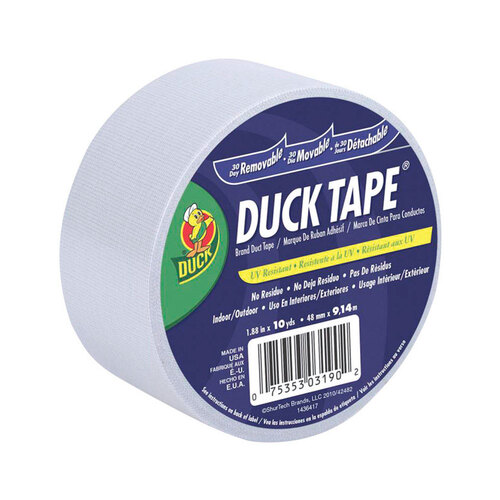 DUCK 528183 Duct Tape 1.88" W X 10 yd L White White