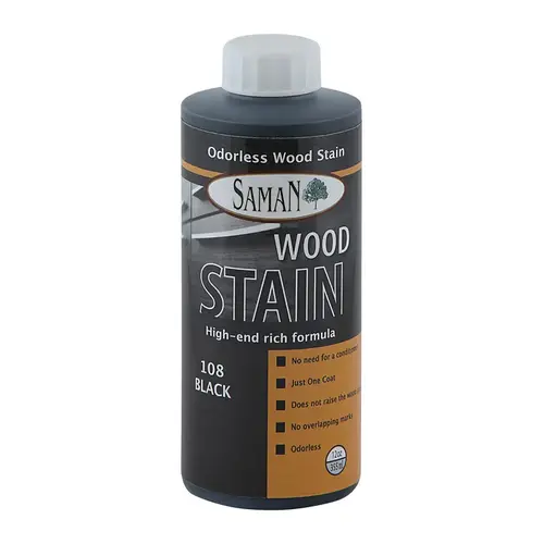 Wood Stain Semi-Solid Black Water-Based 12 oz Black