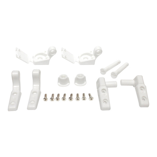 Plumb Pak PP83534 Toilet Seat Hinge White Plastic For Universal White