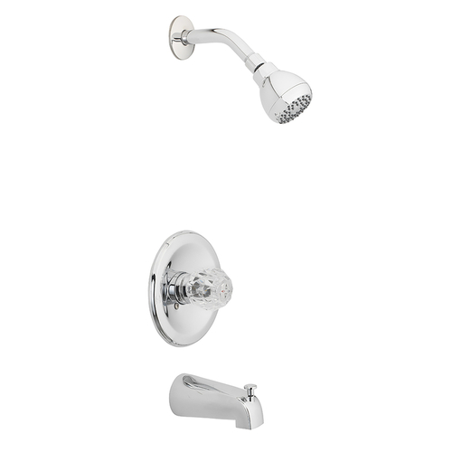 Tub and Shower Faucet 1-Handle Chrome Chrome