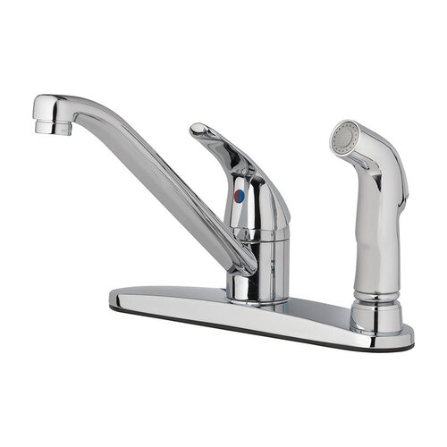 Kitchen Faucet Essentials One Handle Chrome Side Sprayer Included Chrome