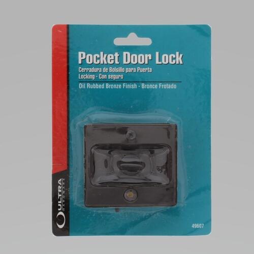 Ultra Hardware 49607 Pocket Door Privacy Lock Oil Rubbed Bronze Metal
