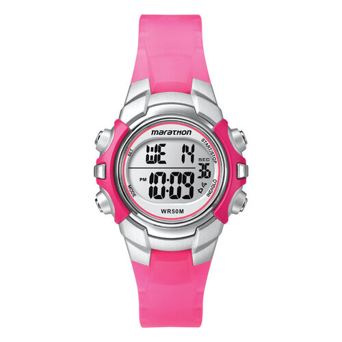 Timex T5K8089J Sports Watch Marathon Womens Round Pink Digital Resin ...