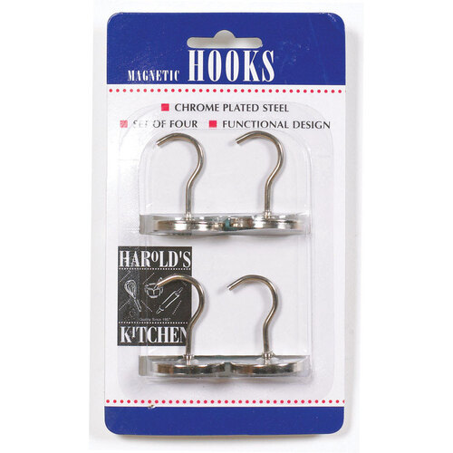 Magnetic Hooks Silver Steel Chrome