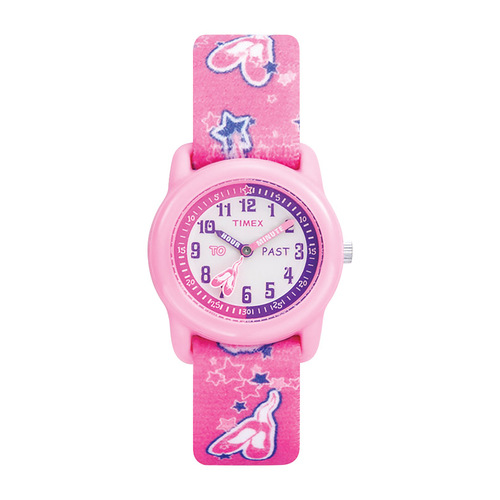 Timex T7B151XY Watch Child's Round Pink Analog Nylon Water Resistant Pink