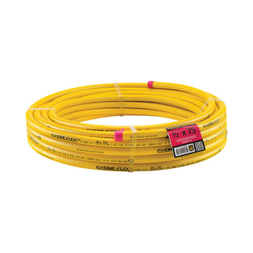 HOME-FLEX 11-00575 CSST Gas Tubing 1/2" X 75 ft. L Stainless Steel