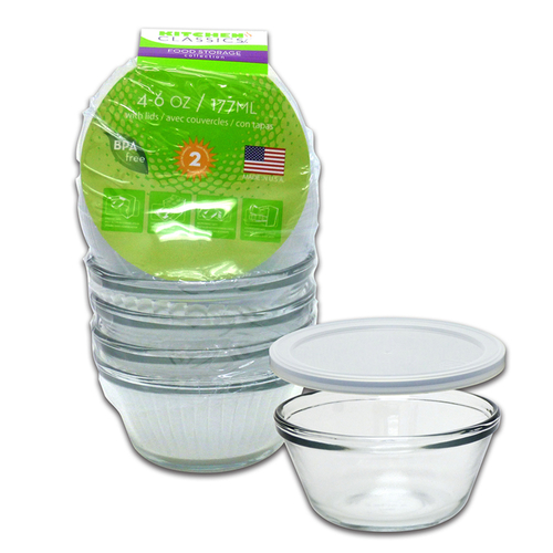 Kitchen Classics 195-80381LIB Food Storage Container Set 6 oz Clear Clear