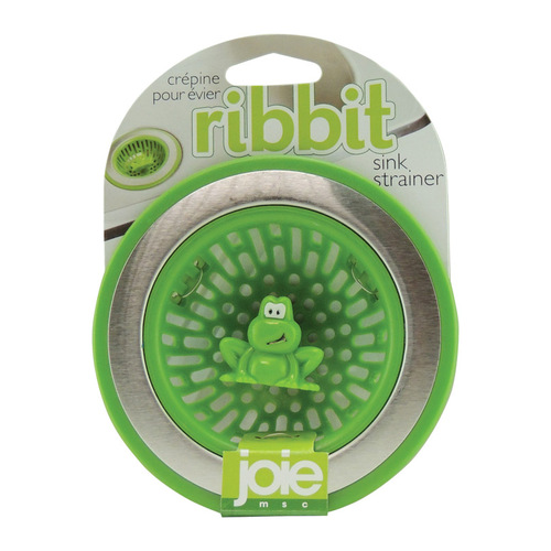 Sink Strainer Ribbit Frog Green Plastic/Stainless Steel Green