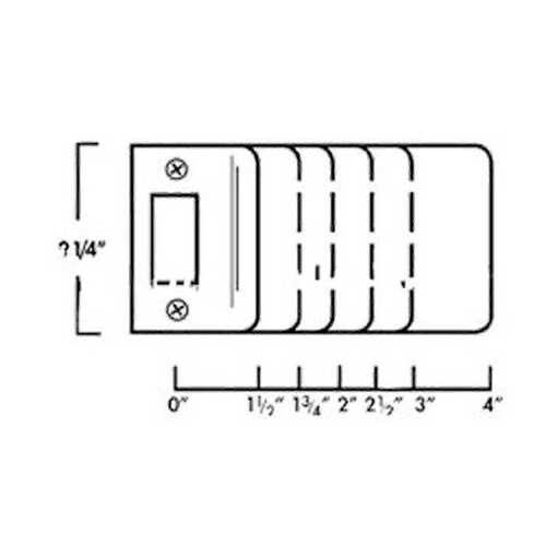 3" Extended Lip Square Corner Full Lip 2-1/4" Strike Satin Stainless Steel Finish