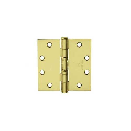 Steel Standard Weight Full Mortise Hinge, Bright Polished Brass