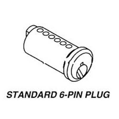 1000 Series Mortise Cylinder Plug Only, Satin Chrome