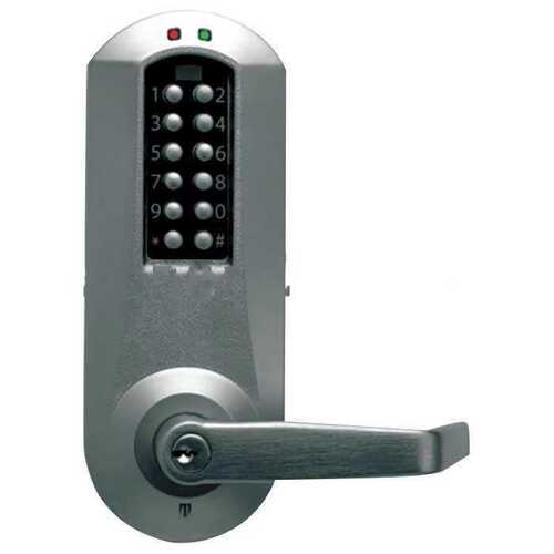 Kaba Access E5031-B-WL-26D-41 E-Plex 5000 Series Electronic Pushbutton Cylindrical Lever Lock, Satin Chrome