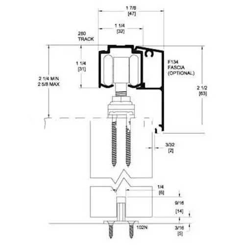 H200 Sliding Door System Mix-Zinc Coated Steel and Aluminum