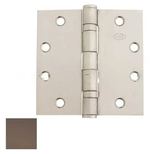 4 1/2" x 4 1/2" 5BB1 Standard Weight Full Mortise Hinge, Oil Rubbed Dark Bronze