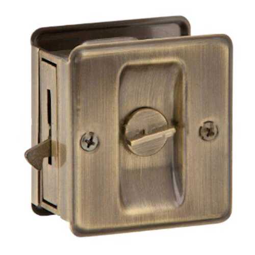 Schlage Residential Sc991b 609 Sc991b Square Pocket Door Lock Privacy Satin Brass Blackened 0673