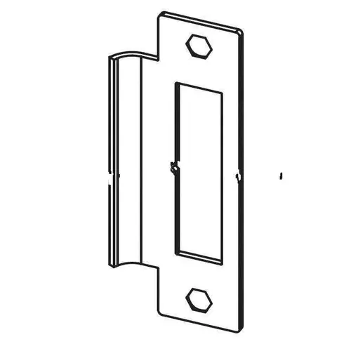 8200 Series Mortise Standard Curved Lip Strike, Satin Stainless Steel