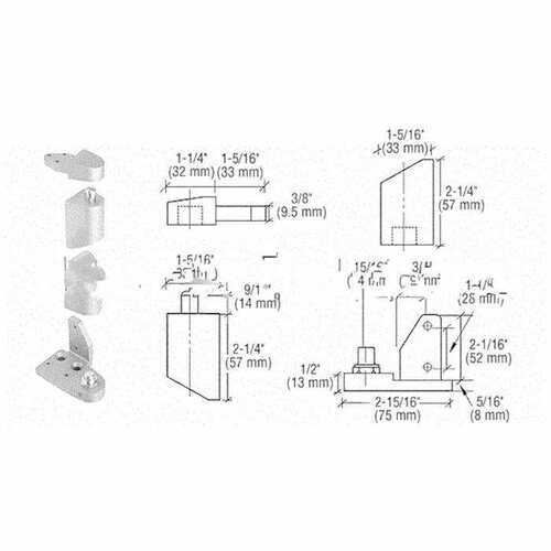 CRL OP40LHA OP40 Series Offset Pivot Set