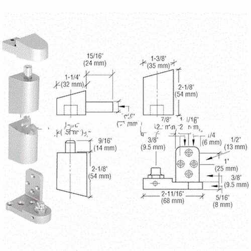CRL OP41LHA OP41 Series Offset Pivot Set