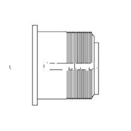 1-1/8" Mortise Cylinder C123 Keyway, Bright Polished Brass