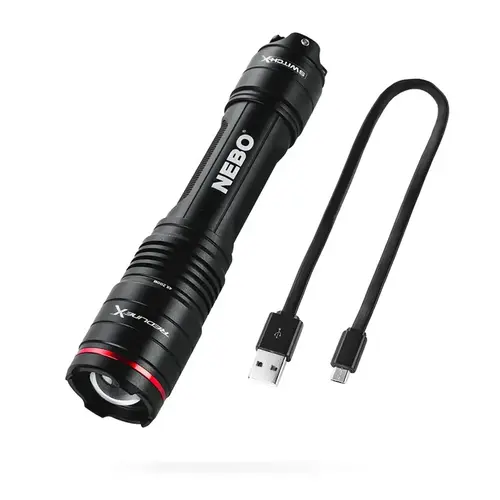 Flashlight Redline X 1800 lm Black LED 18650 Battery Black