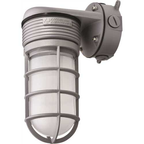 Contractor Select 1 Light Gray 120/277 Integrated LED Outdoor Vapor Tight Wall Lantern Sconce