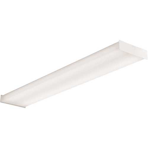 Contractor Select SBL4 Series 4 ft. Dimmable 4000K Cool White Integrated 3994 Lumen LED Square-Basket Wraparound